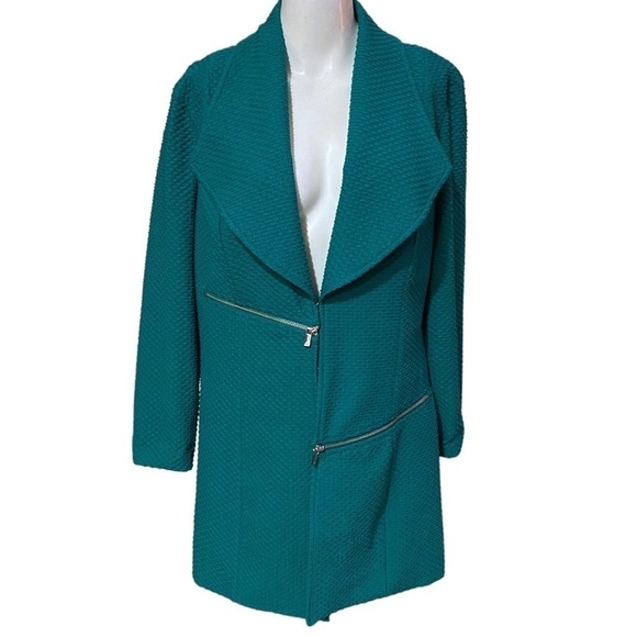 NYGARD Emerald Green Jacket with Zipper Details Size M - Picture 4 of 8